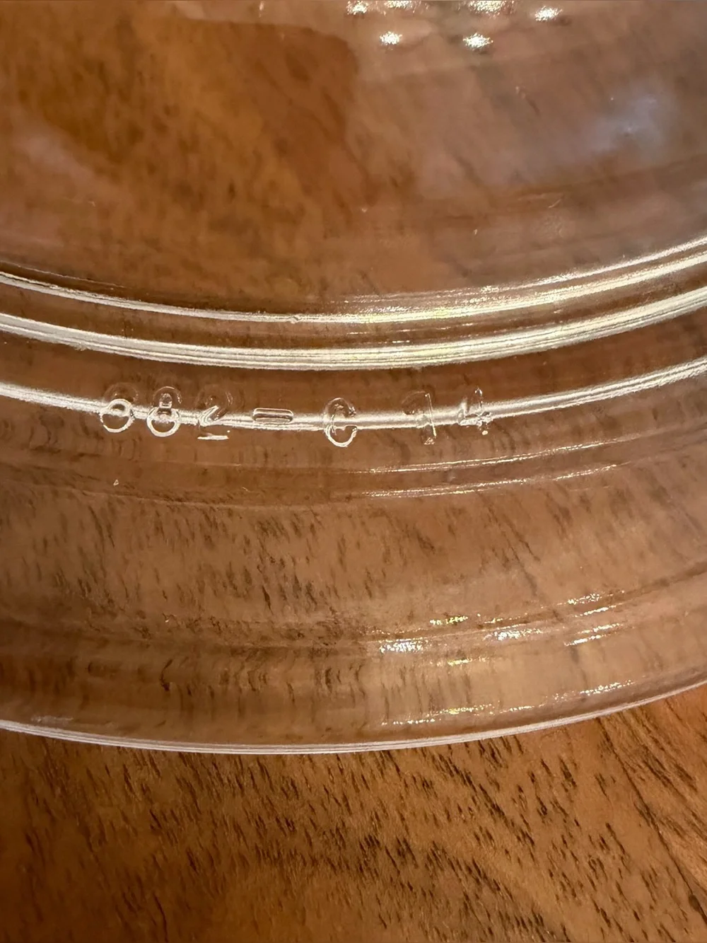 Vintage Pyrex 682-C-14 Clear Glass Casserole LID For 1 Quart Round Dish 6” Inner